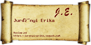 Jurányi Erika névjegykártya